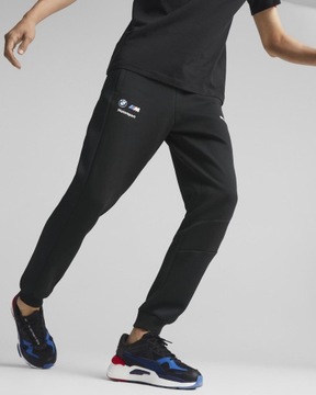 PUMA BMW M MOTORSPORT SPODNIE SPORTOWE DRESOWE MŁODZIEŻOWE MĘSKIE SLIM FIT