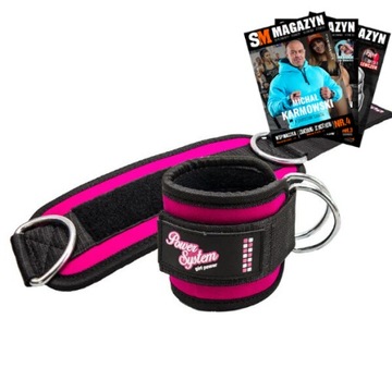 POWER SYSTEM OPASKA DO WYCIĄGU NA RZEPE ANKLE STRAPS GYM NA KOSTKĘ 2 sztuki