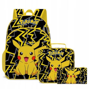 PLECAK SZKOLNY DUŻY ZESTAW Dla Gry POKEMON PIKACHU