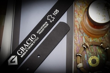 золотой ПРЯЖКА ЧЕРНЫЙ кожаный ремень Gracio LEATHER