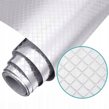 FOLIA ALUMINIOWA WODOODPORNA SAMOPRZYLEPNA 500X60 ODPORNY NA OLEJ ROZPRYSKI