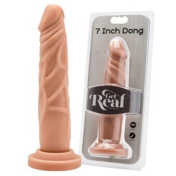 Realistyczne żylaste dildo z przyssawką 18cm