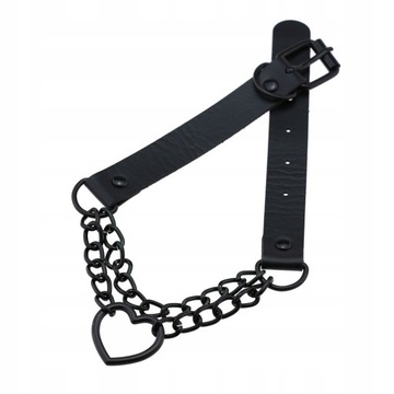 łańcuszek z sercem Choker Goth czoker