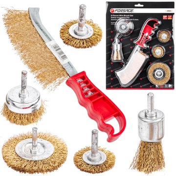 ZESTAW DRUCIANYCH SZCZOTEK DO WIERTARKI MOSIĘŻNA 6