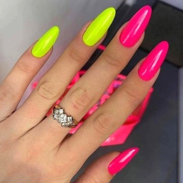 НАБОР 5x ГИБРИДНЫХ ЛАКОВ ДЛЯ НОГТЕЙ NEON ALLELAC SUMMER SUMMER