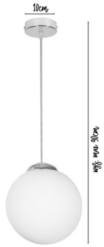 ПОТОЛОЧНЫЙ ПОДВЕСНОЙ СВЕТИЛЬНИК САМОЛЕТ ЛЮСТРА ХРОМ БЕЛЫЙ СВЕТОДИОДНЫЙ ШАР