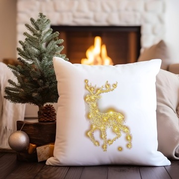 ДЕКОРАТИВНАЯ НАВУШКА 40х40 РОЖДЕСТВЕНСКИЙ ОЛЕНЬ