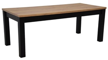STÓŁ ROZKŁADANY 90x200/280 cm Dąb Craft Czarny Do Jadalni Do Kuchni