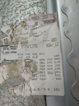 AUDI A4 B6 8E2 LEM DVEŘE LEVÉ PŘEDNÍ LY7W