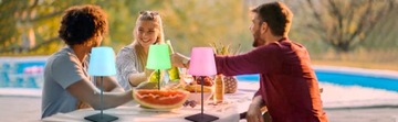 СВЕТОДИОДНАЯ НОЧНАЯ НАСТОЛЬНАЯ ЛАМПА IP44 RGB USB БАТАРЕЯ