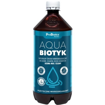 AQUABIOTYK 1L NATURALNY ŚRODEK MIKROBIOLOGICZNY OCZYSZCZANIE STAWÓW OCZEK