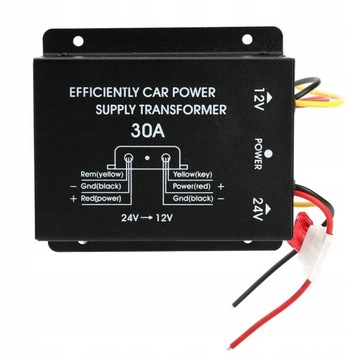 KONWERTER REDUKTOR NAPIĘCIA 24V NA 12V 30A 240W