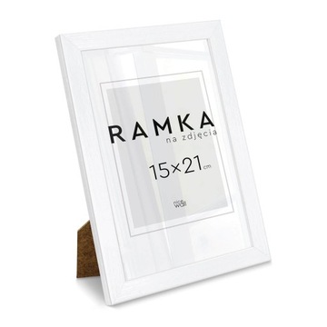 Ramka na zdjęcia 15x21 cm z podpórką Biała