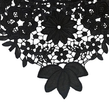 Женская кружевная модная модная рубашка с искусственным воротником, черная