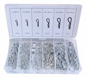 ZESTAW 150szt. ZAWLECZEK SPRĘŻYNOWYCH 2 - 3.8mm