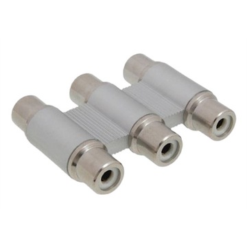 Łącznik RCA potrójny metal nikiel Vitalco RP76 ADAPTER CZINCZ