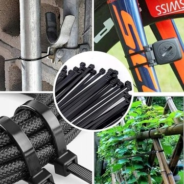 НАБОР КАБЕЛЬНЫХ СТЯЖЕК 700 ШТ. ПРОЧНЫЕ КАБЕЛЬНЫЕ СВЯЗКИ МОЛНИИ