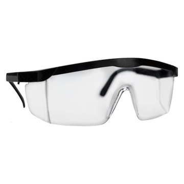 OKULARY OCHRONNE ROBOCZE BEZBARWNE PRZECIWODPRYSKOWE OCHRONA WZORKU BHP