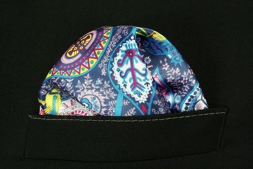 Мужской нагрудный платок василькового цвета с листьями -Alties