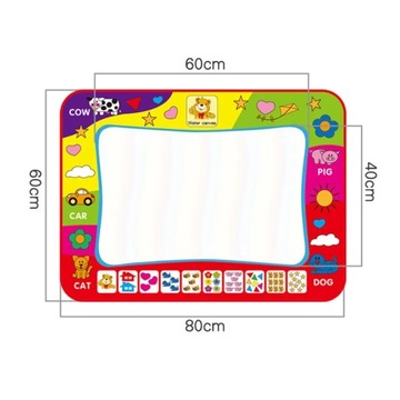Коврик для воды XL для рисования водой и набор маркеров для рисования в подарок для детей