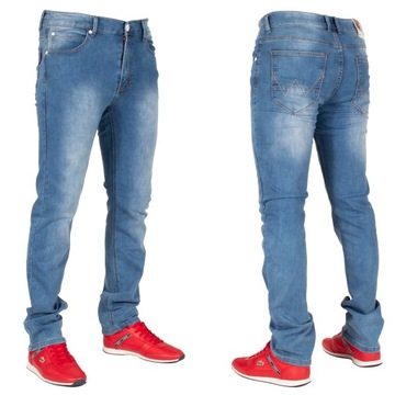 Spodnie męskie jeans W:39 104 CM L:32 granat