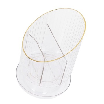 Przezroczysty uchwyt na pędzle do makijażu Obrotowy, wodoodporny, TQ