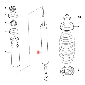 2X TLUMIČ ZADNÍ E90 E91 E87 E81 TRW JGT1168T KOMPLET SADA