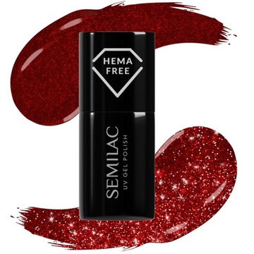 SEMILAC 396 Flash and Blush Lakier Hybrydowy efekt flash Day&Night 7ml