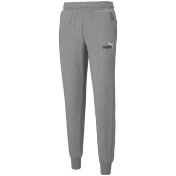 PUMA SPODNIE DRESOWE MĘSKIE BAWEŁNIANE ESS 2 COL LOGO PANTS SZARE r.S