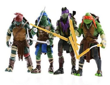WOJOWNICZE ŻÓŁWIE NINJA TURTLES 4 figurki ZABAWKI