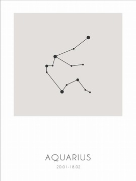 Znaki Zodiaku: Plakat Wodnik