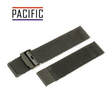 BRANSOLETA SIATKOWA MESH 20MM CZARNA MATOWA