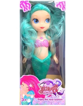 ВОЛШЕБНАЯ КУКЛА-РУСАЛОЧКА СО СВЕТЯЩИМСЯ ХВОСТОМ 15СМ