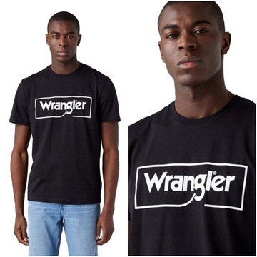 WRANGLER FRAME LOGO TEE MĘSKI T-SHIRT KOSZULKA LOGO NADRUK W70JD3100 S