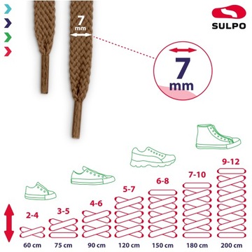 Sznurówki sznurowadła do adidasów orzechowy 120 cm