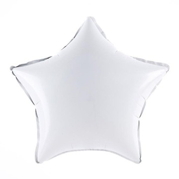 Balon foliowy gwiazda - biała 45cm