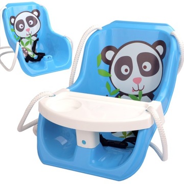 HUŚTAWKA kubełkowa KRZESEŁKO ze STOLIKIEM fotelik PANDA Mochtoys