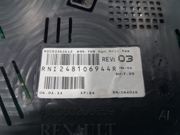 RENAULT MEGANE III 1.6B СЧЕТЧИК 248106944R