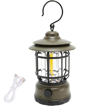 LAMPKA TURYSTYCZNA LATARKA KEMPINGOWA LED COB USB AKU LATARNIA UCHWYT ZD133