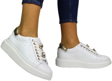 Sneakersy Dolce Pietro 5071-003-01-01 Biały złoty