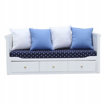 KANAPA SOFA DLA LALKI Z PODUSZKAMI DEKORACYJNA