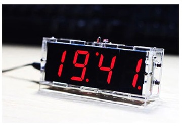 Zegar Duże Cyfry Czerwone Led , termometr, alarm diy kit