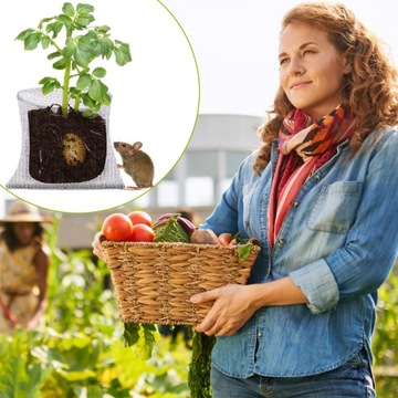 4X МЕТАЛЛИЧЕСКАЯ СЕТОЧНАЯ КОРЗИНА ДЛЯ КОРНЕЙ РАСТЕНИЙ ОТ КРОТОВ И ПОЛЕВОК