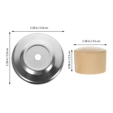 Деревянные бусины из нержавеющей стали, 6 комплектов.