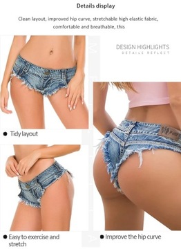 Fashion New Summer Women Sexy Low Waist Denim Shor