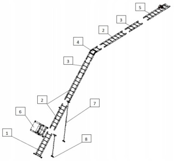 Кровельный подъемник Электрическая лебедка с тележкой LEKKA полный продукт из ПОЛЬШИ