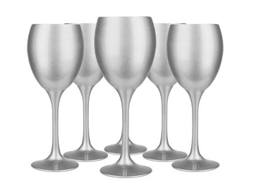 KPL 6x SREBRNY KIELISZEK WINO CZERWONE 300 ml