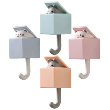 Зонд-липкий крючок Крючки Ключи Вешалка для одежды для кошек 4 шт.