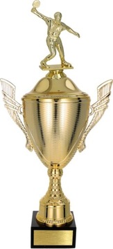 PIĘKNY puchar z figurką TENIS STOŁOWY 43cm + GRAWER GRATIS