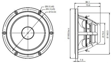Динамик SB Acoustics Satori MR16P-4 6 дюймов, 4 Ом